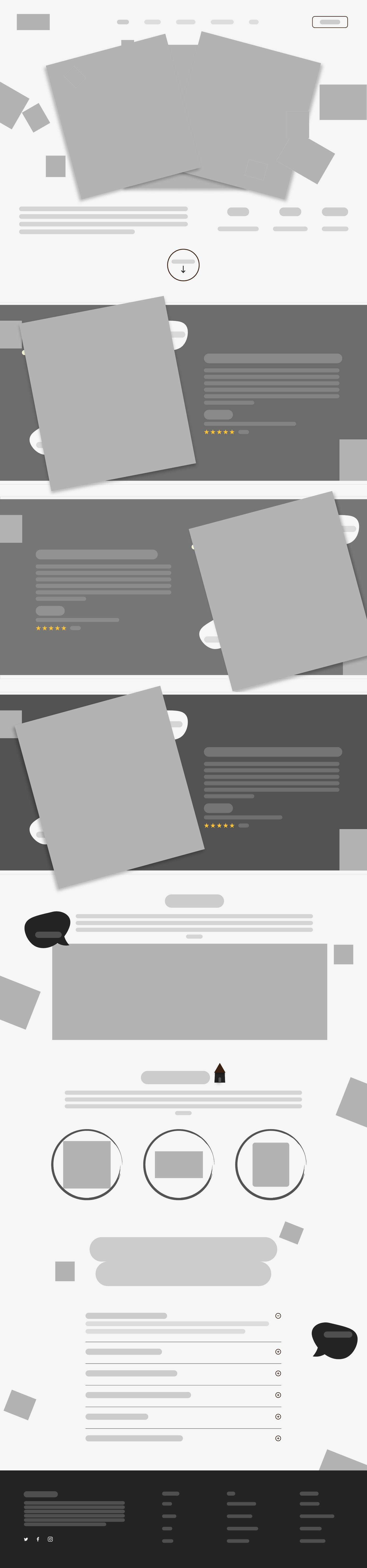 Cluster Club landing page mid-fidelity wireframe