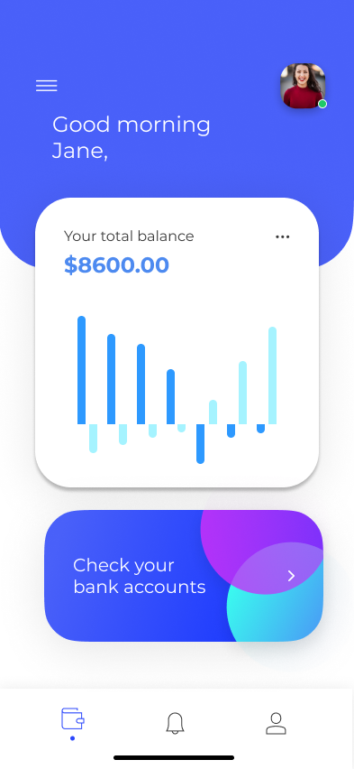 Finance Banking App bank account