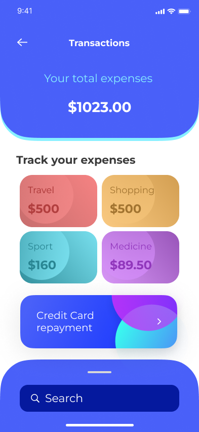 Finance Banking App track expenses